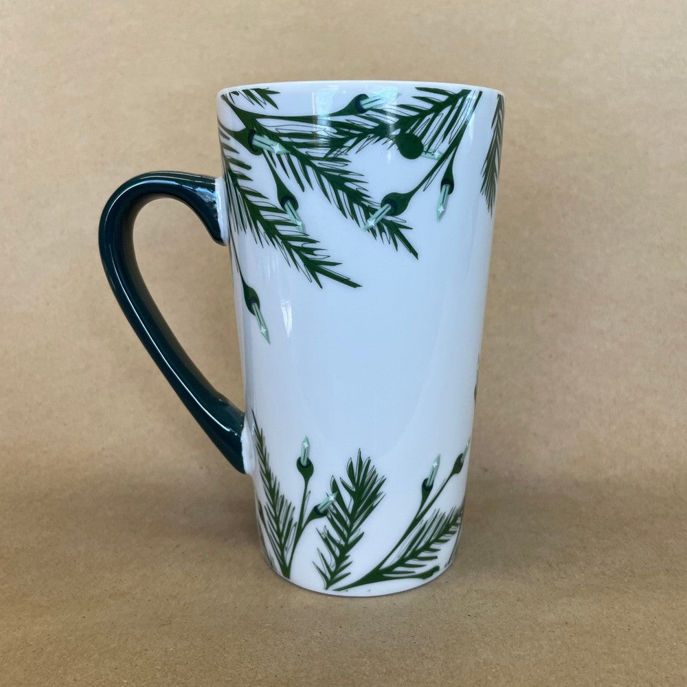 Starbucks Tall White with Christmas Tree Lights Mug-2020
